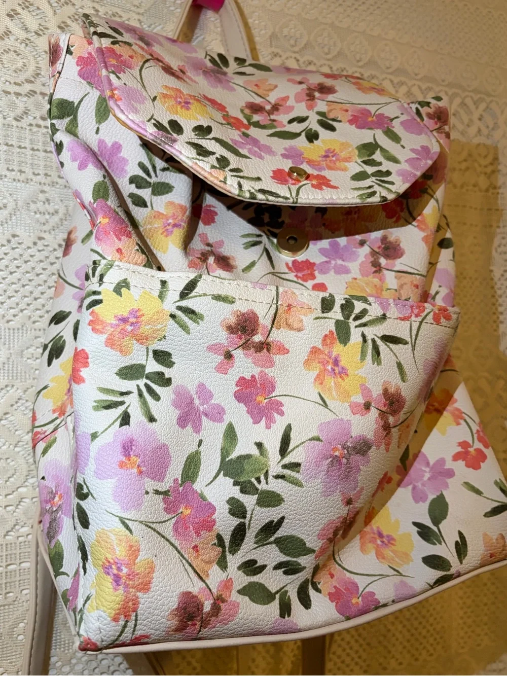 floral backpack 🌸